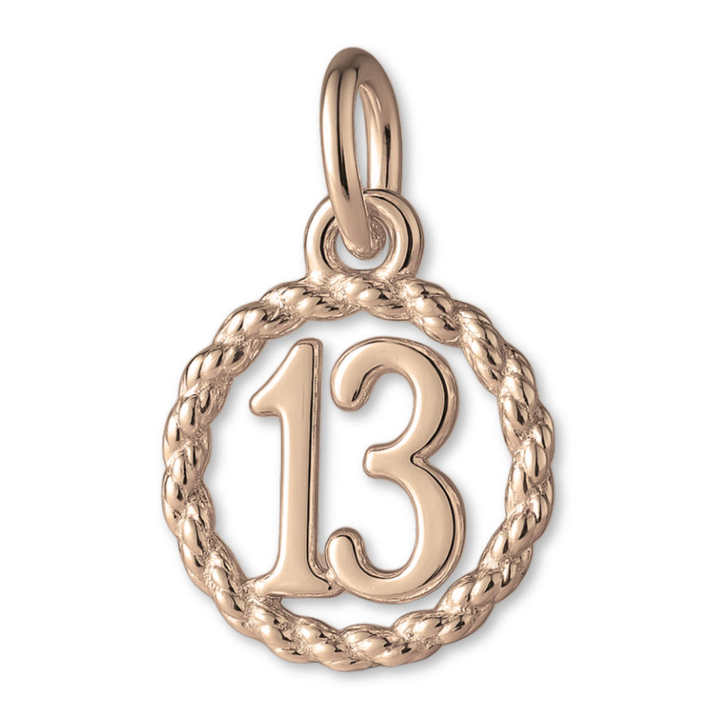 9ct Rose Gold - 13 Wreath Charm