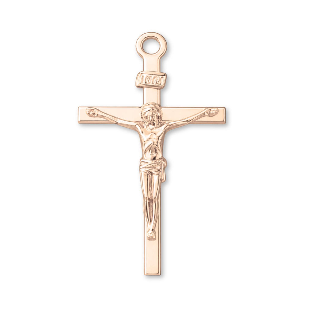 9ct Rose Gold - Traditional Jesus Crucifix Charm