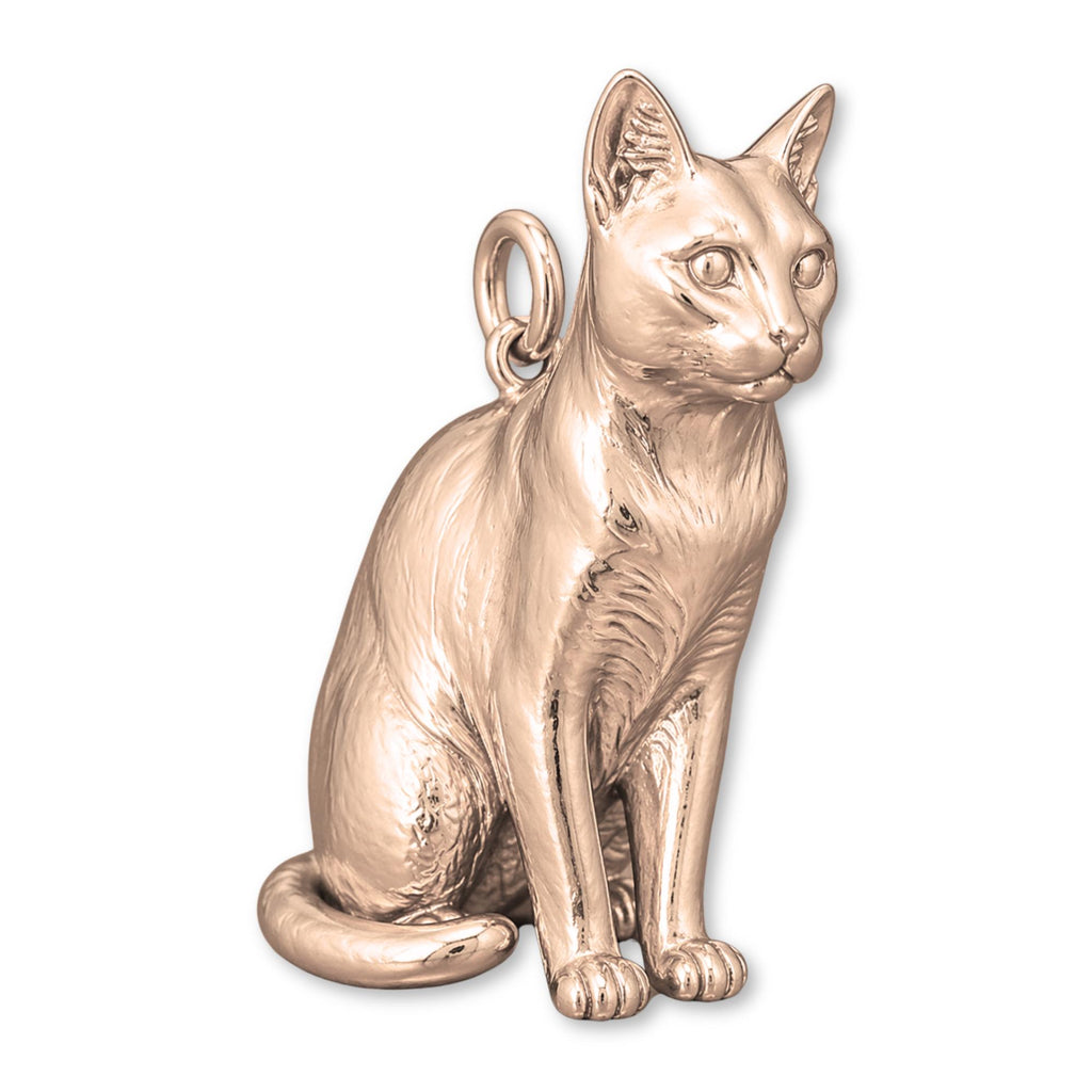18ct Rose Gold - Korat Cat Charm