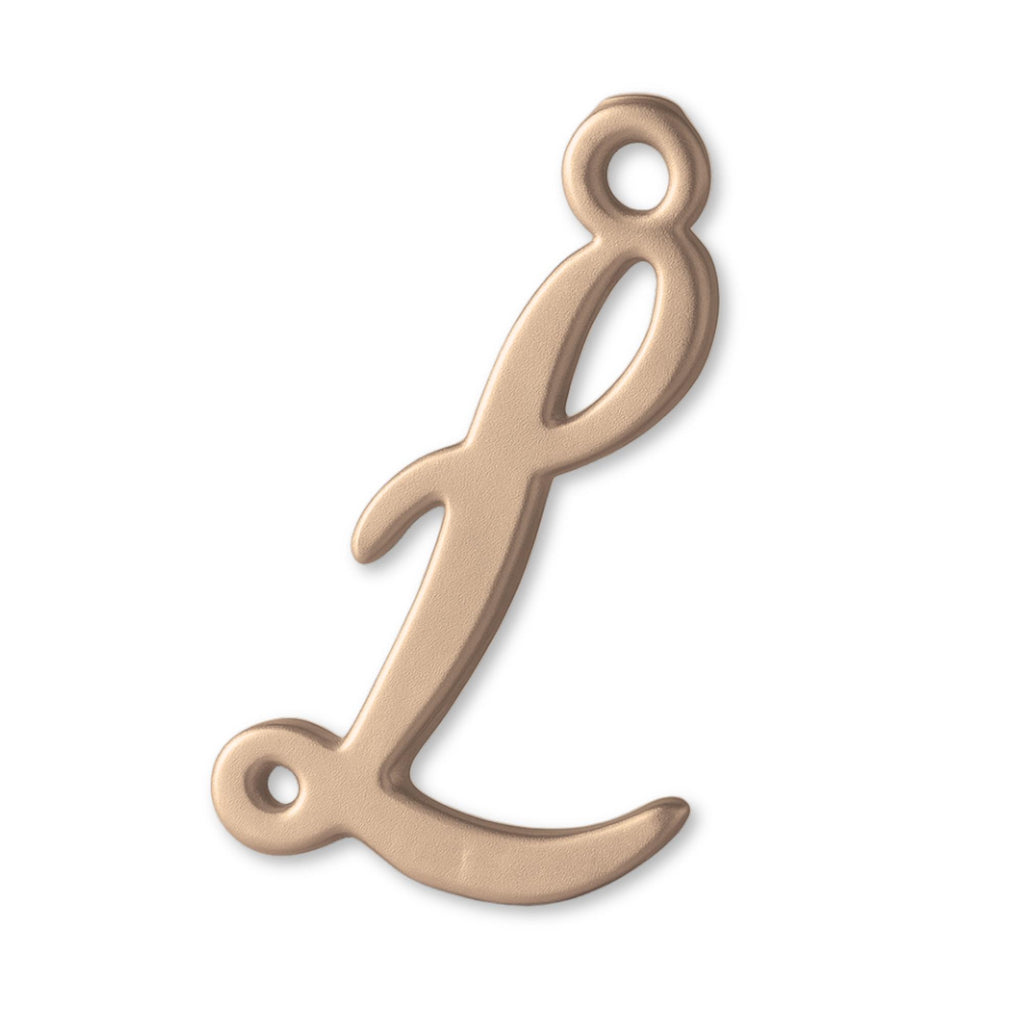 18ct Rose Gold - Cursive Letter Charm