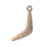 9ct Rose Gold - Textured Boomerang Charm