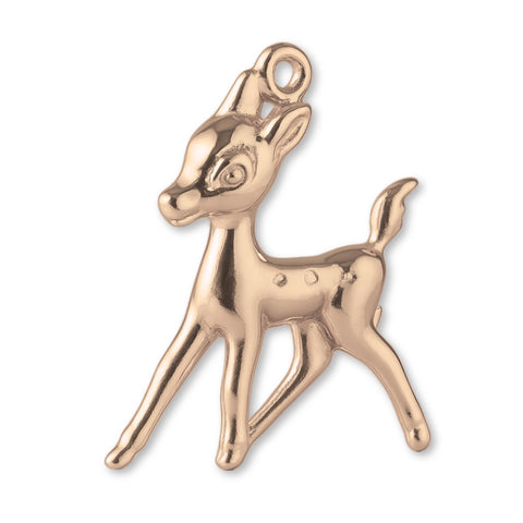 9ct Rose Gold - Woodlands Fawn Charm
