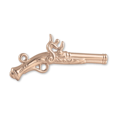 18ct Rose Gold - Flintlock Pistol Charm