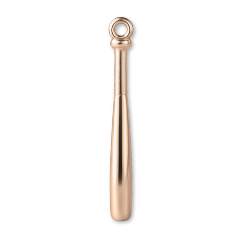 18ct Rose Gold - Baseball Bat Charm