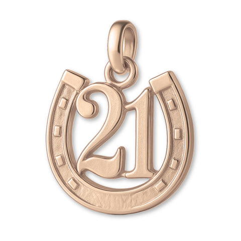 9ct Rose Gold - 21 Horseshoe Charm