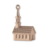 18ct Rose Gold - Steeple Church Charm