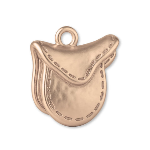 9ct Rose Gold - Horse Saddle Charm