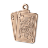 9ct Rose Gold - Blackjack Playing Cards Charm