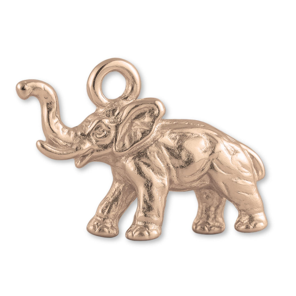 18ct Rose Gold - African Forest Elephant Charm