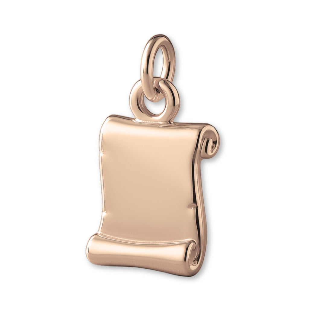 9ct Rose Gold - Parchment Scroll Charm