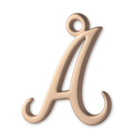 18ct Rose Gold - Cursive Letter Charm