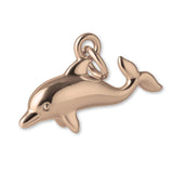 9ct Rose Gold - Playful Dolphin  Charm