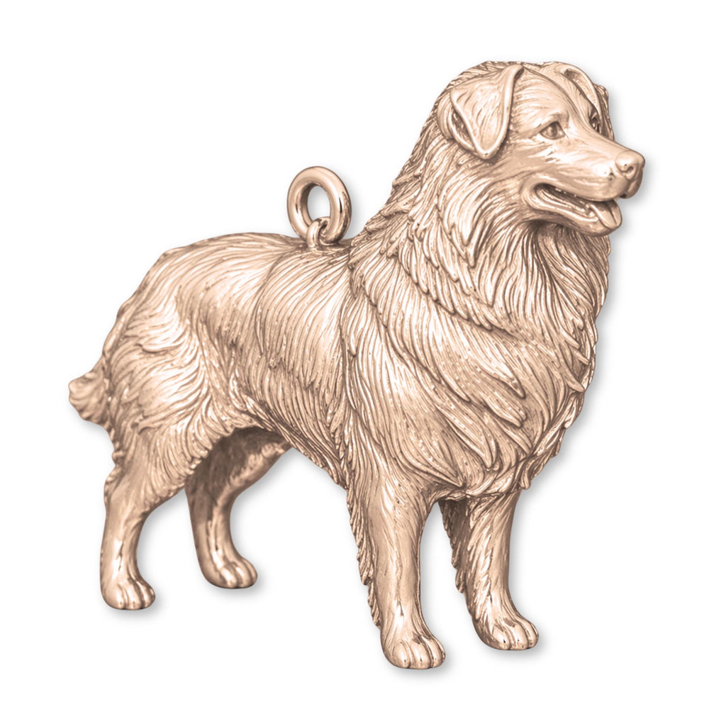 9ct Rose Gold - Australian Shepherd Dog Charm