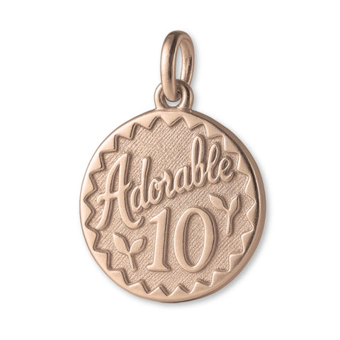 18ct Rose Gold - Adorable 10 Amulet Charm