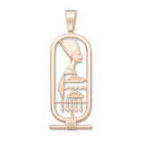 9ct Rose Gold - Nefertiti Cartouche Charm