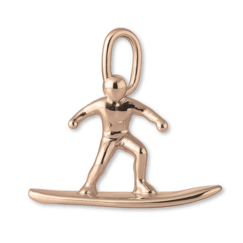 9ct Rose Gold - Resort Snowboarder Charm