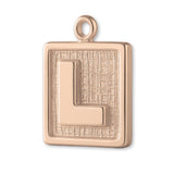 9ct Rose Gold - L Plate Charm