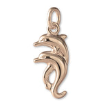 9ct Rose Gold - Twin Dolphins Charm