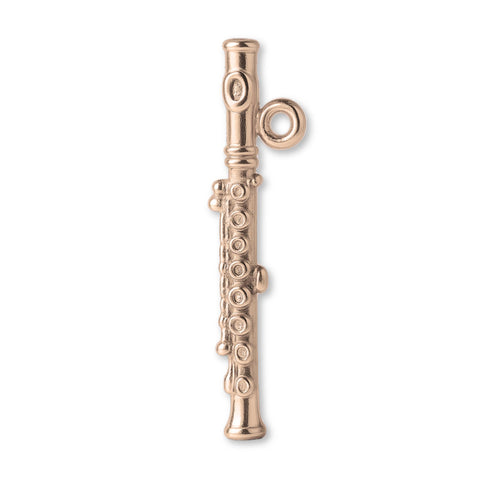 9ct Rose Gold - Piccolo Flute Charm