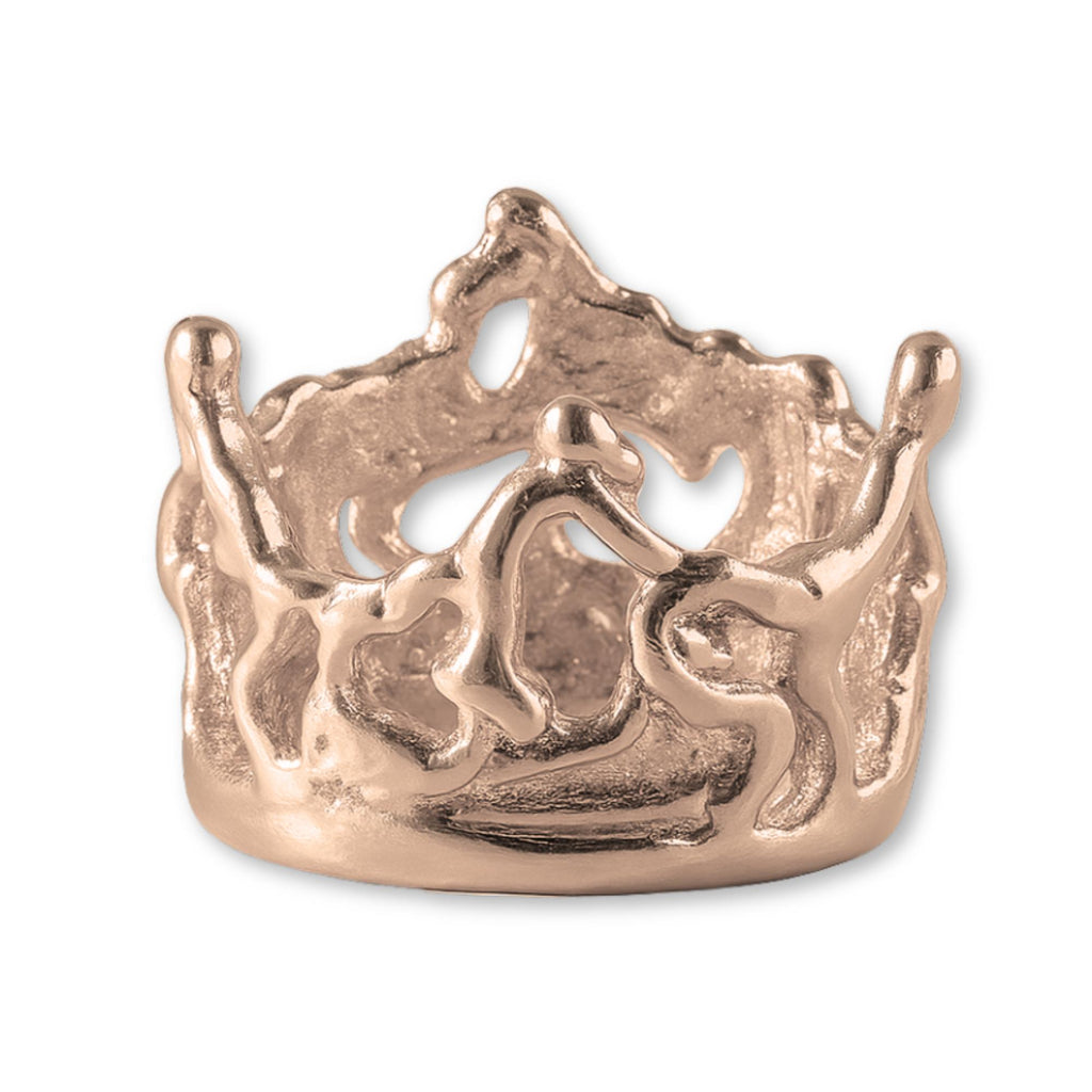 18ct Rose Gold - Organic Crown Charm
