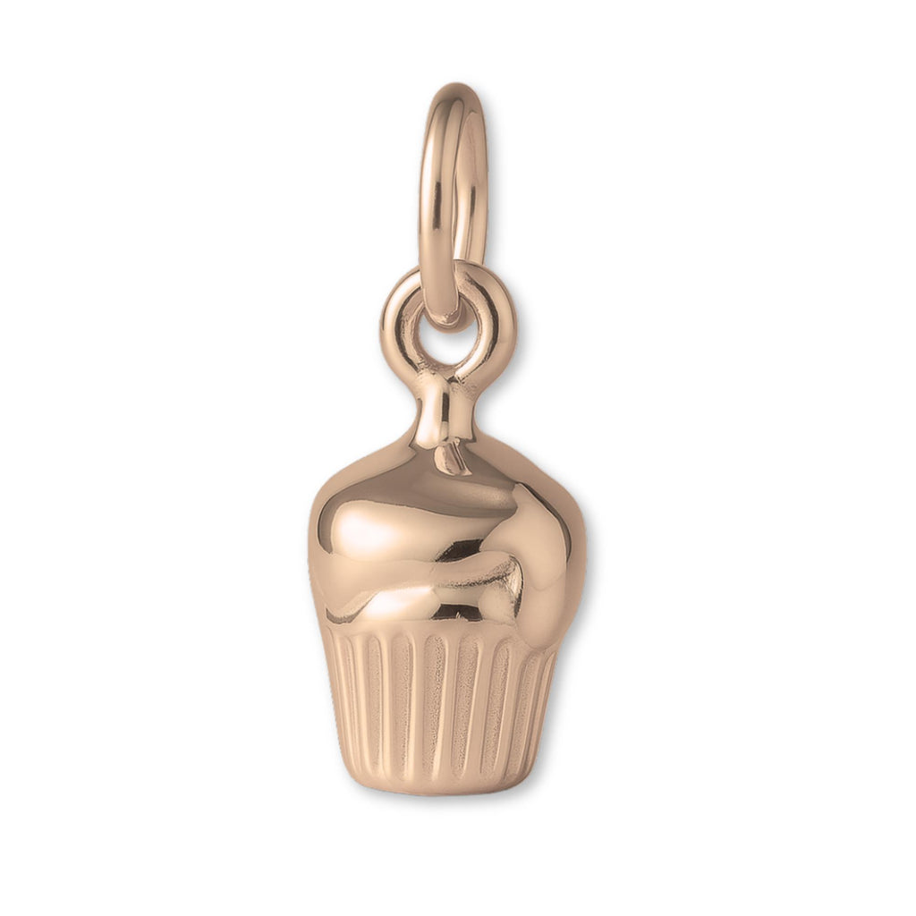 9ct Rose Gold - Mini Cupcake Charm