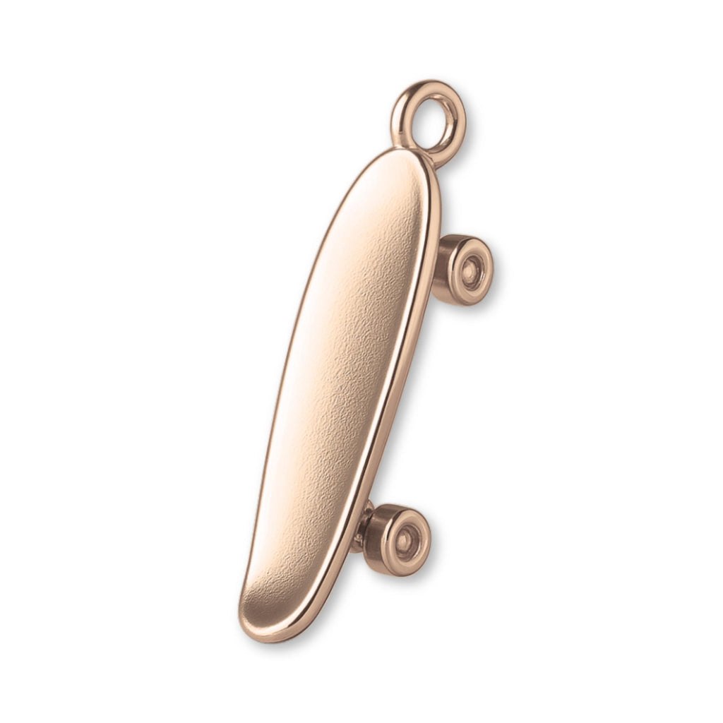 18ct Rose Gold - Old-School Penny Skateboard Charm