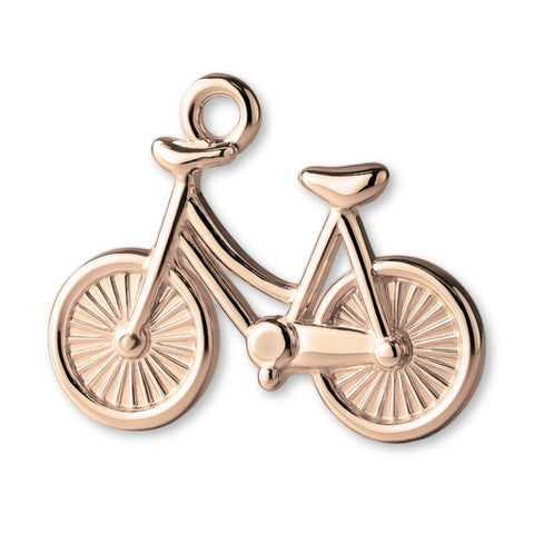 18ct Rose Gold - Mini Bicycle Charm