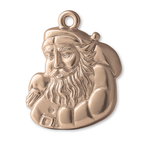 9ct Rose Gold - Santa Claus Portrait Charm