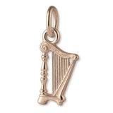 18ct Rose Gold - Classic Column Harp Charm
