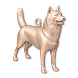 18ct Rose Gold - Siberian Husky Dog Charm