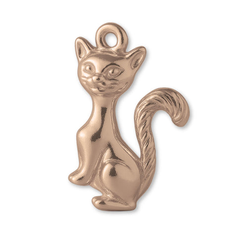 9ct Rose Gold - Siamese Cat Charm