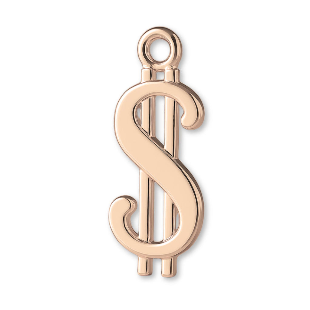 18ct Rose Gold - Dollar Sign Charm