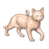 18ct Rose Gold - Bengal Cat Charm