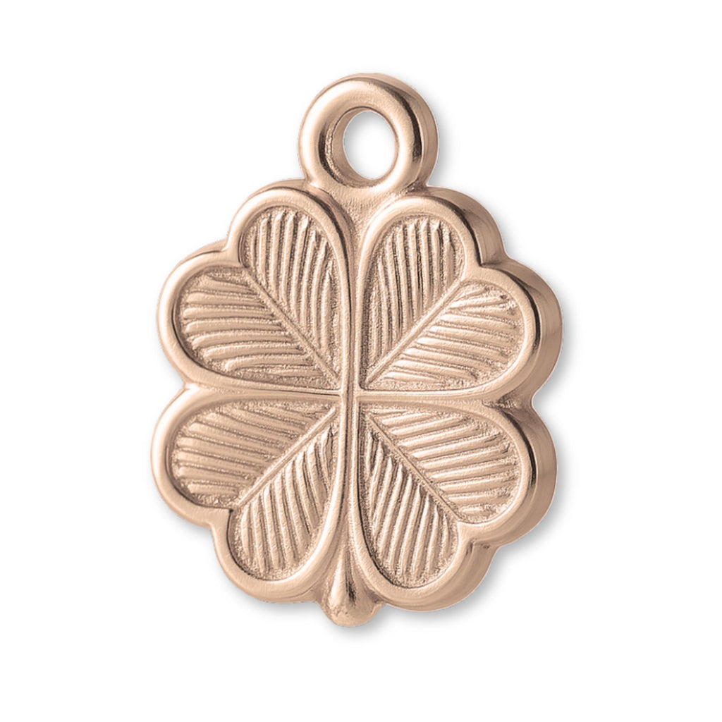 9ct Rose Gold - Four-Leaf Clover Amulet Charm