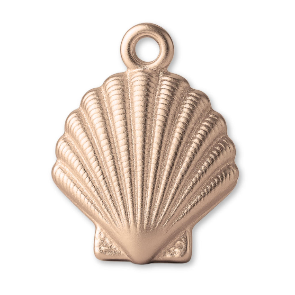 9ct Rose Gold - Scallop Beach Shell Charm