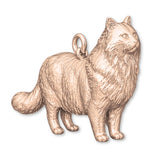 9ct Rose Gold - Siberian Cat Charm