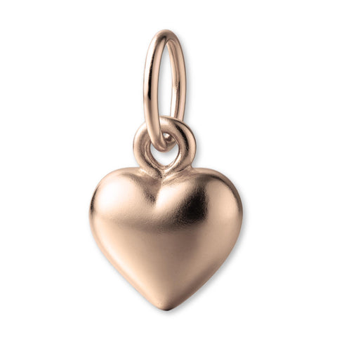 9ct Rose Gold - Classic Puffy Heart Charm