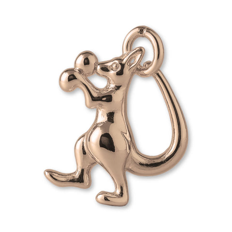 18ct Rose Gold - Boxing Kangaroo Charm