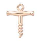 9ct Rose Gold - Traditional Corkscrew Charm