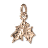 9ct Rose Gold - Christmas Mistletoe Charm