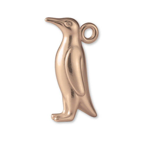9ct Rose Gold - King Penguin Charm