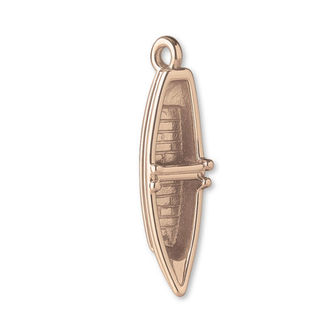 18ct Rose Gold - River Canoe Charm
