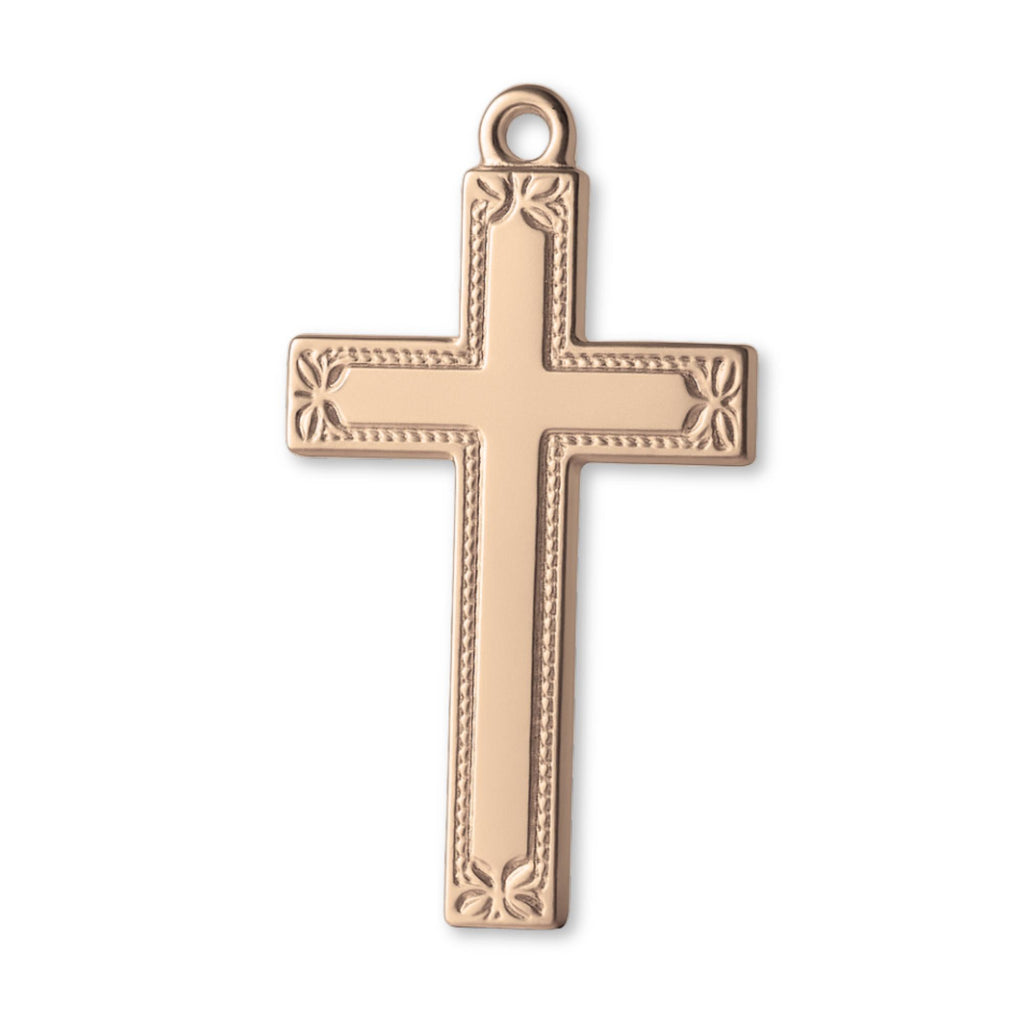 18ct Rose Gold - Artisan Crucifix Charm