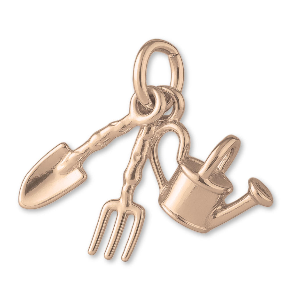 9ct Rose Gold - Garden Tools Charm