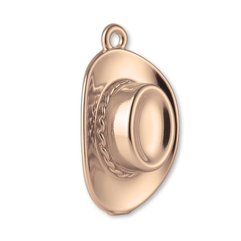 9ct Rose Gold - Akubra Hat Charm