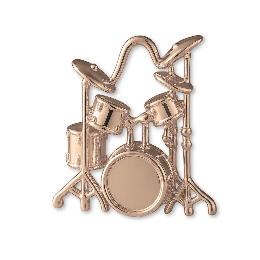 18ct Rose Gold - Classic Drum Kit Charm
