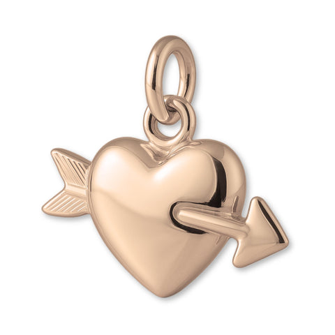 18ct Rose Gold - Cupid’s Heart Charm