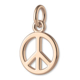 9ct Rose Gold - Classic Peace Symbol Charm