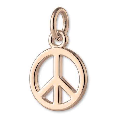 9ct Rose Gold - Classic Peace Symbol Charm