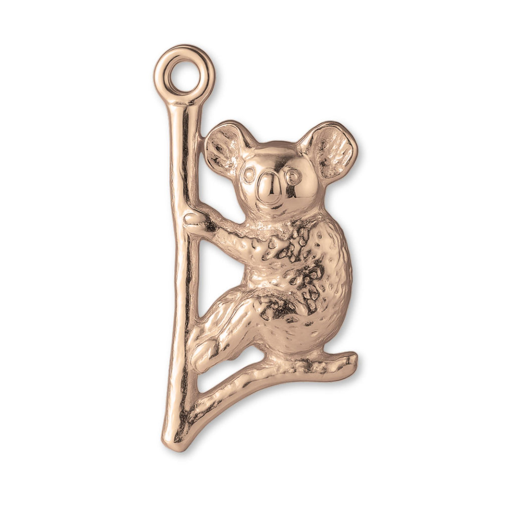 18ct Rose Gold - Drop Bear Koala Charm